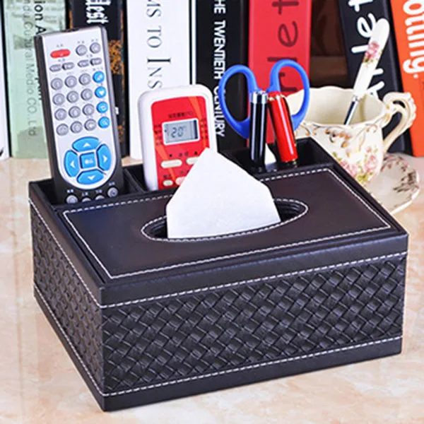 WZNB Caja de pa/ñuelos Creative Square Hogar Bandeja de Papel Multiusos Caja de servilletas Sala de Estar Control Remoto Caja de Almacenamiento Habitaci/ón 24.5 x 12 x 10 cm Azul