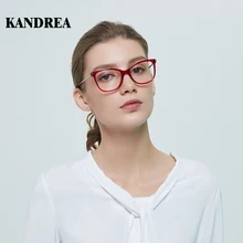 Kandrea оправа для очков в стиле кошачьи глаза женские прозрачные линзы очки личности прозрачный Ретро Красная оправа очки