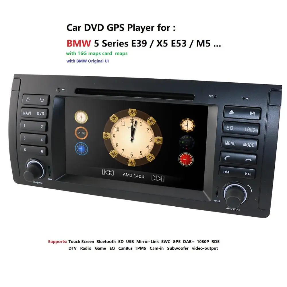 Автомобильный мультимедийный плеер Автомобильный DVD gps головное устройство для BMW E39 X5 sat nav стерео для 5 серий E38 E53 520 рулевое колесо управление 8G карта