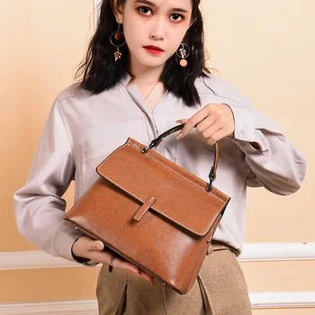 

2019 New Leather Women's Bag Korean Version Korean Version of The Handbag Fashion Shoulder Bag