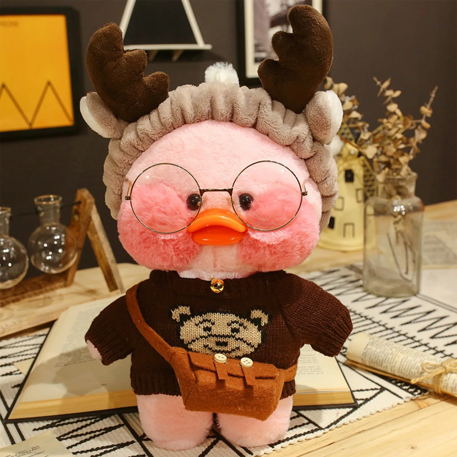 30 Cm Wearing Yellow Doll Plush Toy Birthday Gift Duck Soft Animal Cartoon Cute Stuffed | Игрушки и хобби
