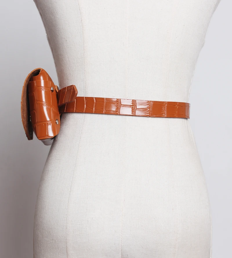 Chic Street Style Alligator Pattern Leather Women Fanny Pack Wallet Belt Waist Pouch Female PU White Waist Belt Envelop Handbags