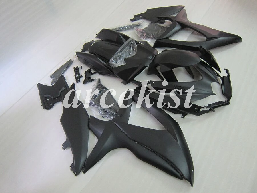 4 подарки ABS Обтекатели комплект подходит для SUZUKI GSXR600 GSXR750 08 09 10 R600 R750 K8 GSXR 600 750 2008 2009 2010 черный матовый