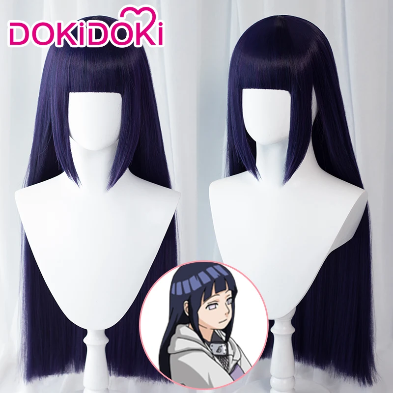 DokiDoki Аниме Косплей Хэллоуин косплей гиуга Хината парик темно-фиолетовый длинный