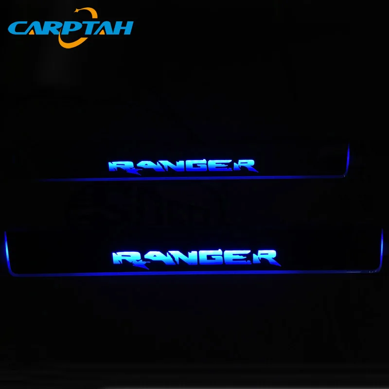 CARPTAH отделка педали автомобиля наружные части светодиодный порог Накладка тропинка динамический стример светильник для Ford Ranger T7 T8