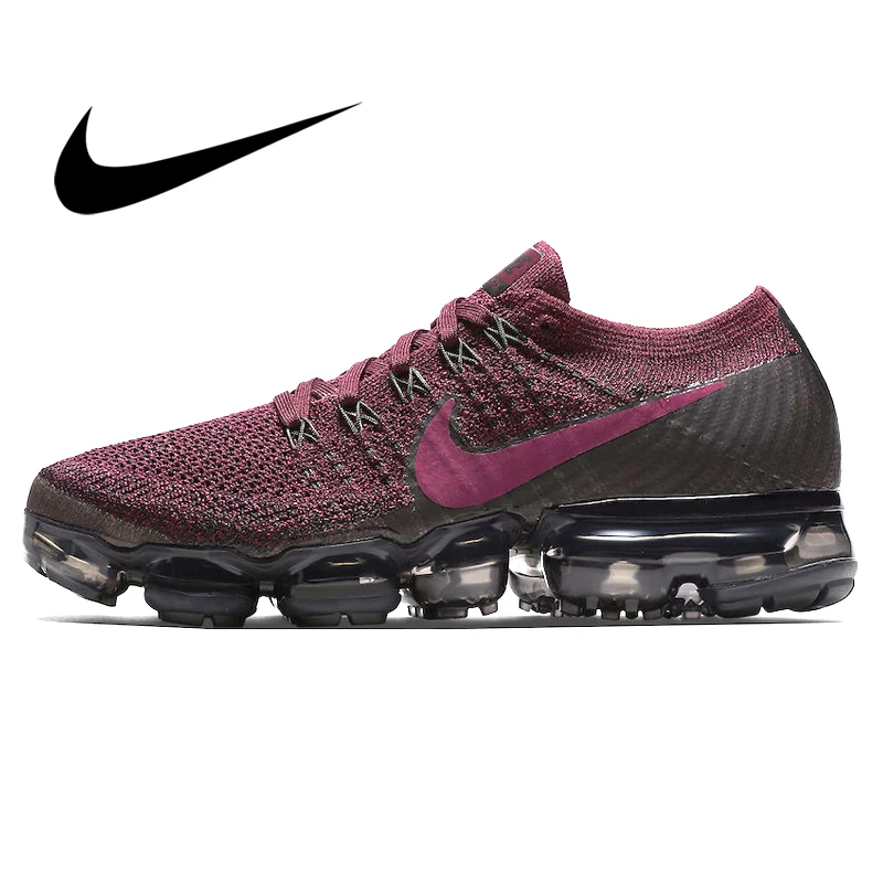 Аутентичные женские кроссовки для бега от Nike Air VaporMax Flyknit, легкие АМОРТИЗИРУЮЩИЕ НЕСКОЛЬЗЯЩИЕ прочные уличные кроссовки для фитнеса