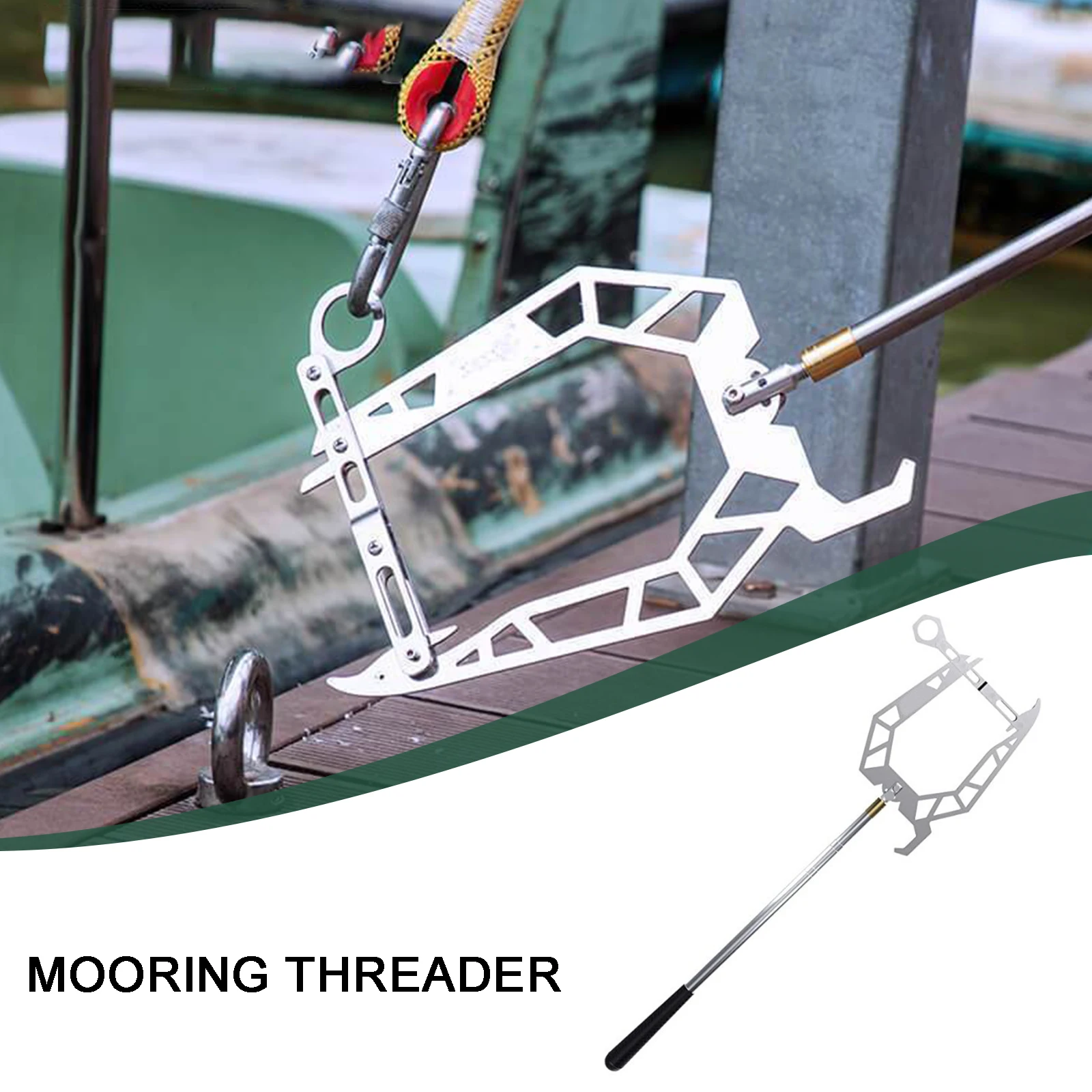 Telescopic Boat Hook and Rope for Boat Easy Long-Distance Threader  UK TEEPOR 