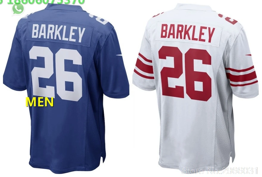 А+++ Качественная мужская футболка для взрослых Saquon Barkley 26 New York