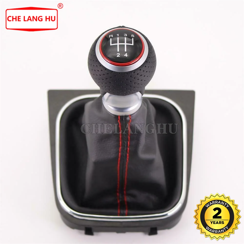 

For VW Golf 6 A6 MK6 For GTI GTD R20 2009 2010 2011 2012 2013 Car-styling car 5 speed Gear shift knob pu leather Boot