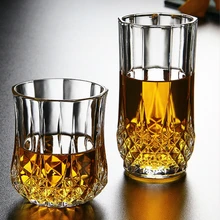 Оригинальность Модные прозрачные стеклянные чашки бытовой пивной водка виски стеклянная посуда бар индивидуальность бокал вина подарки для лучшего друга