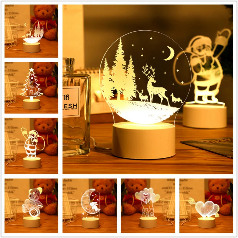 Night Lights Children's Valentine's Day Gift Table Lamp Christmas Wedding Bedroom Night Lamp Room Decor Girl Boy Birthday Gifts star wars night light