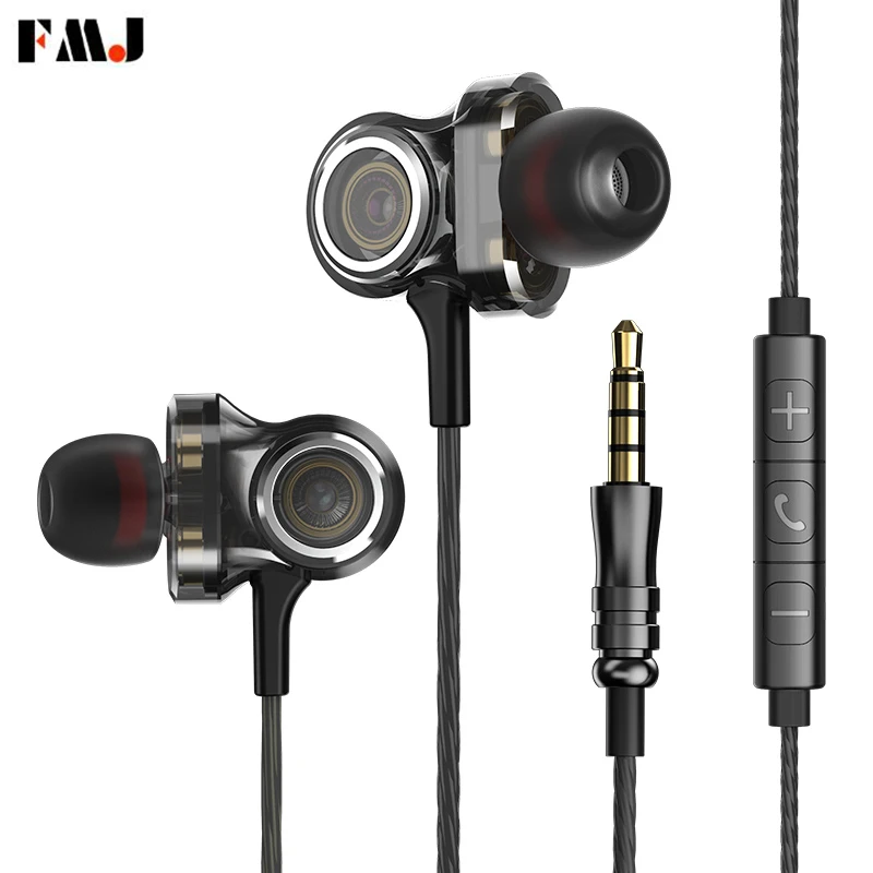 

FMJ I8 Triple Driver in-Ear Earphone HiFi Stereo Music Earbuds Noise Isolating Wired earphones For Phone xiaomi huawei