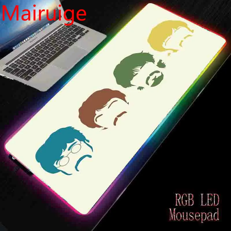 

Mairuige Four Big Man Animation Mouse Pad RGB Mousepad LED Luminous Color Lighting Computer Wireless Charging Mouse Pad Desk Pad