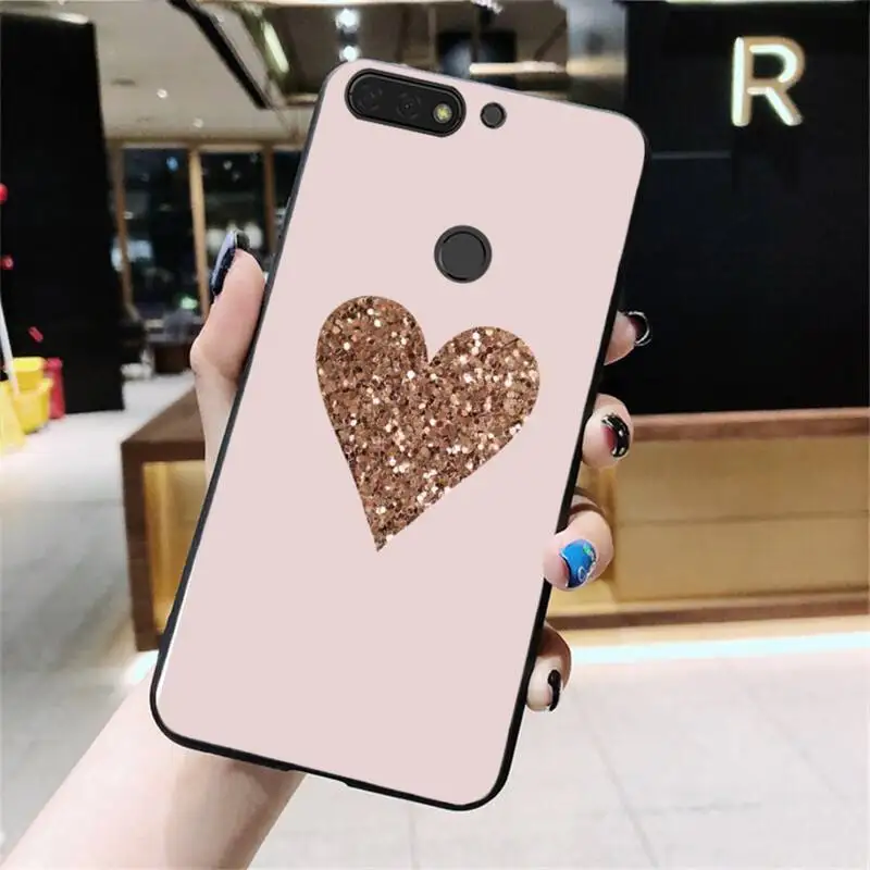 Babaite I Love you Pink Heart Coque Shell Phone Case For Huawei