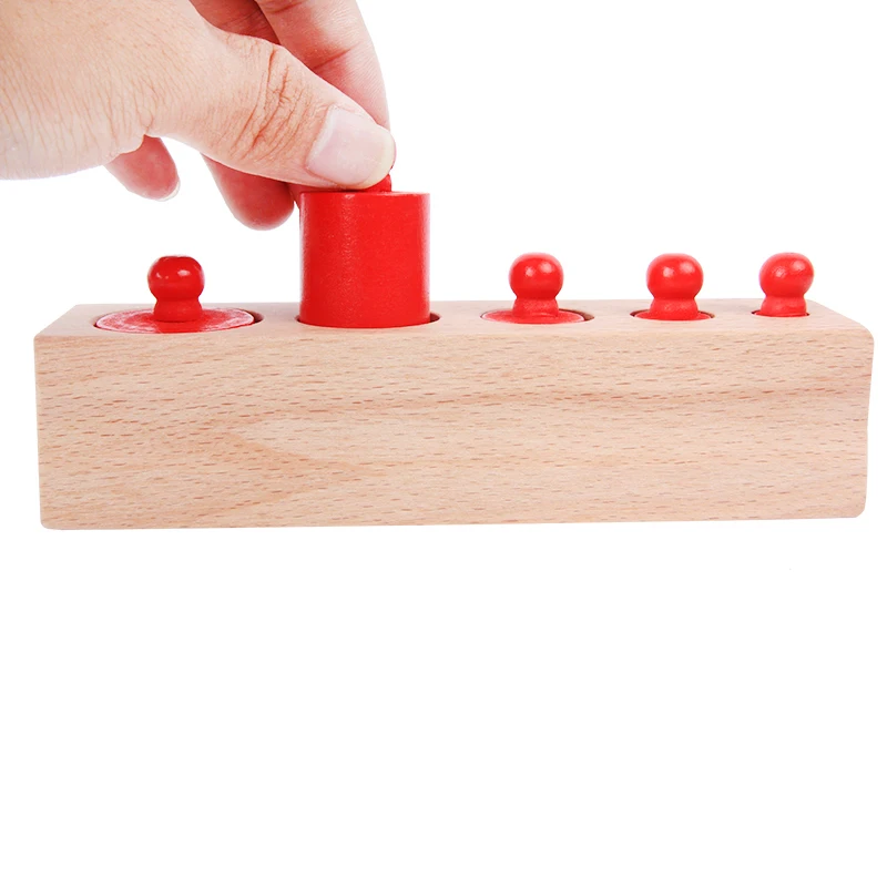  Colorful Socket Cylinder Blocks Wood Montessori Toys For Children Educational Preschool Early Learn - 4000183934712