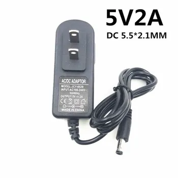 

1pc 5V2A New AC 100V-240V DC 5V 2A 2000mA Power Adapter Converter EU Plug US Plug DC 5.5mm x 2.1mm