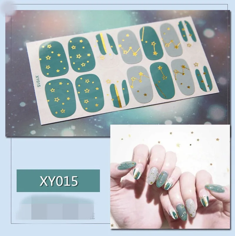 Monja Nail Art DIY Decals Manicure Decoration Star Design Decoration Manicure Tips Foil Adhesive Wraps nail stickers