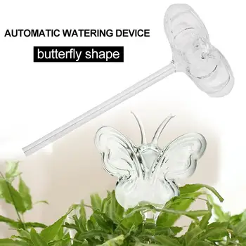 

Novel Watering Flower Tool Irrigation Butterfly Beautiful Garden Glass Watering Sprinkler Durable Flowers Plant Transparent