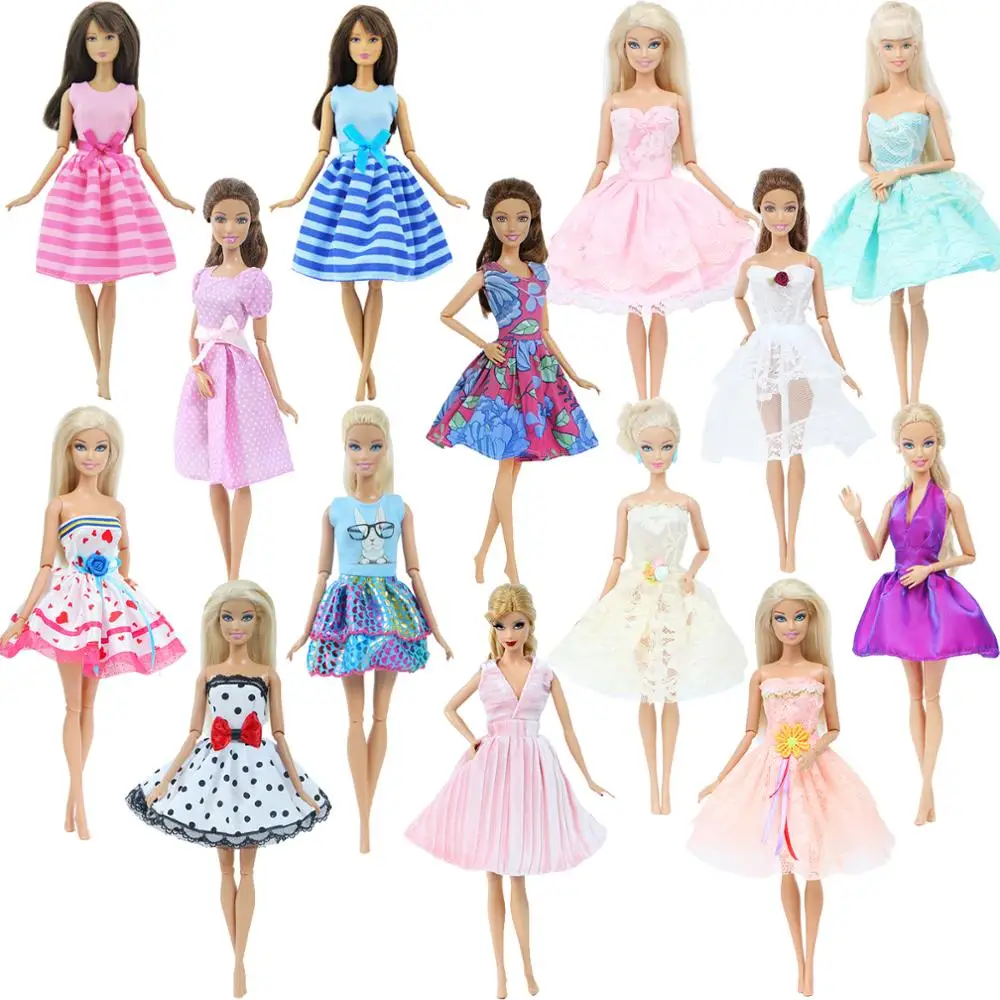 5pcs/lot Pretty Dress For 1/6 Doll Clothes Fashion Outfit For 11.5in Dolls Dress