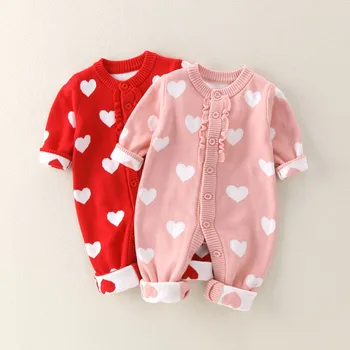 

Baby Rompers Newborn Bebes Girls Jumpsuits One-Piece Outfits Cotton Knitted Infant Kids Overalls Autumn Winter Children Sweaters