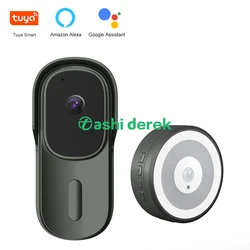 Tuya wf001 inteligente campainha de vídeo sem fio inteligente 2.4g wifi rede sem fio ip65 suporte à prova dios água ios e android