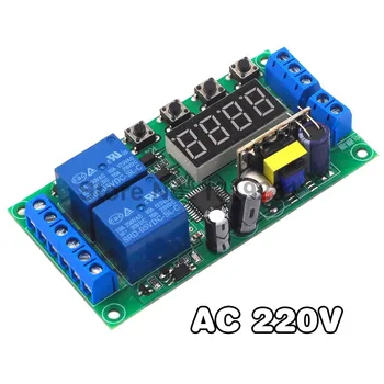 

2 Channel Delay Relay Module Pulse Trigger Power-off Cycle Timing DC 7-30V AC 220V