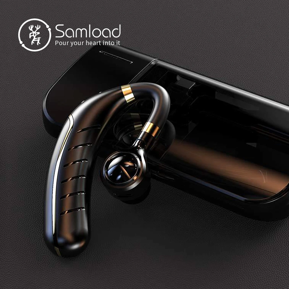 Samload Bluetoothヘッドセット30hrsプレイ時間ワイヤレス携帯電話ノイズキャンセル車ビジネスと充電ボックス Bluetooth Earphones Headphones Aliexpress