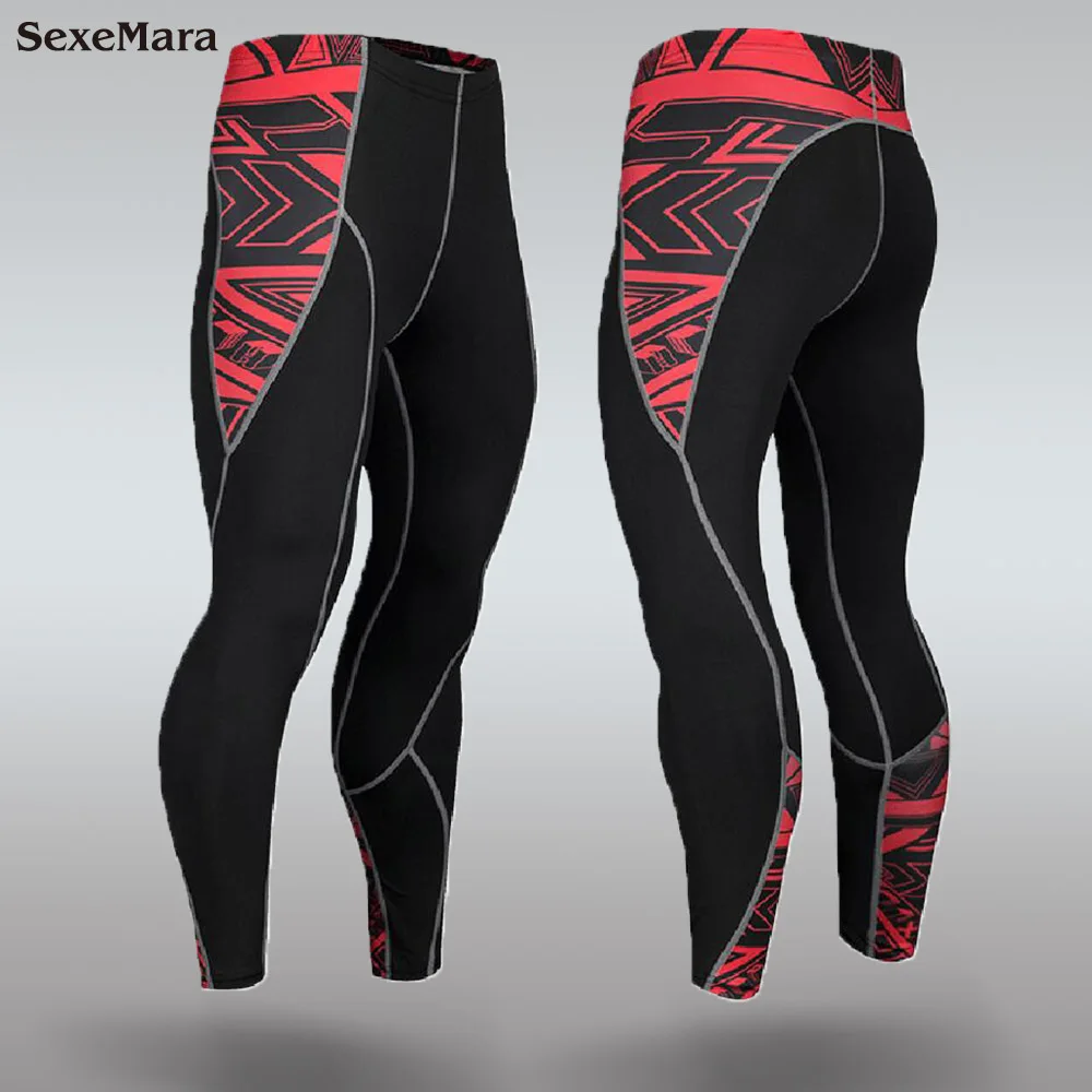 Only Trousers Men's Long Johns Compression Suit Men Crossfit Leggings MMA GYMS T-shirt Trousers Fitness Tights Tracksuit Sportswear For Men - Цвет: Only Trousers