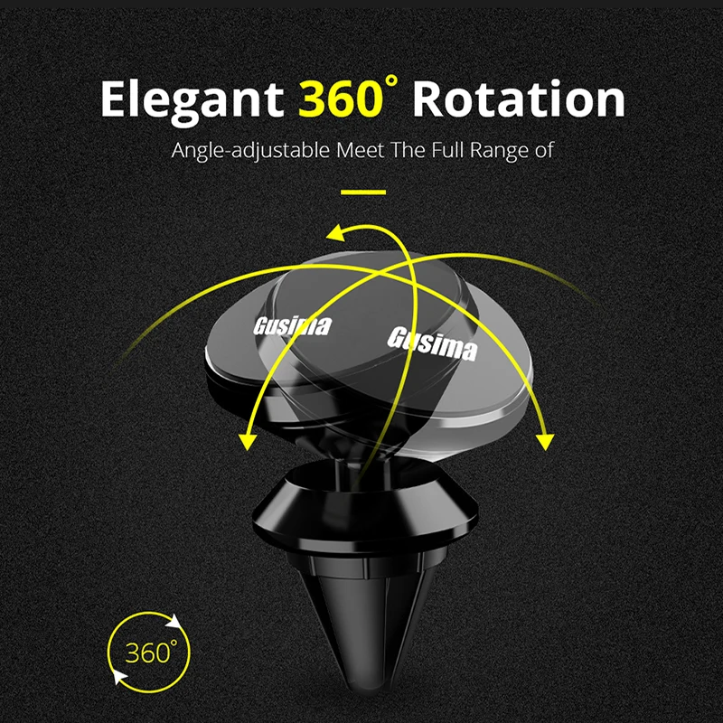 Магнитный автомобильный держатель для телефона для iPhone samsung 360 Air Mount Магнитная подставка для мобильного телефона в автомобиле gps держатель