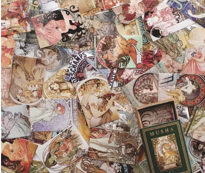 100 шт, мини старые книги, рукоделие, мусорный дневник, ангел, планировщик, художественная живопись, клипбук, украшение, бумага, сделай сам, скрапбукинг, альбом - Цвет: Muxia