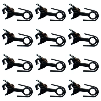

12Pcs 1:87 Universal Modified Hook Coupling For HO Scale Model Train Ho Scale Miniatures Landscape Accessories - Black