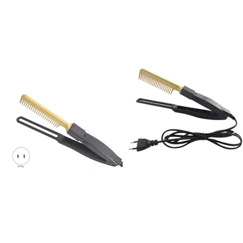

Hair Straightener Flat Irons Straightening Brush Hot Heating Comb Styler Curling Iron Hair Curler Comb
