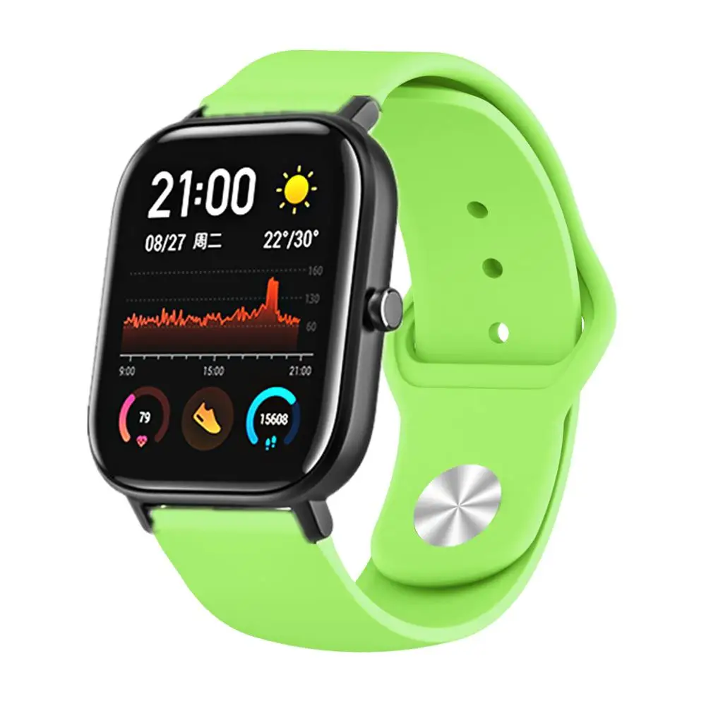 Яркие силиконовые часы ремешок для Huami Amazfit GTS Smartwatch Браслет для Huami Amazfit Stratos 2 Amazfit Bip аксессуары