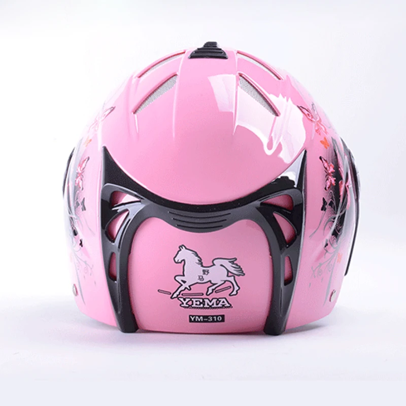Мотоциклетный Электрический полушлем, велосипедный шлем для езды, Женский анти-УФ Цветной солнцезащитный защитный велосипедный полушлем для езды на мотоцикле