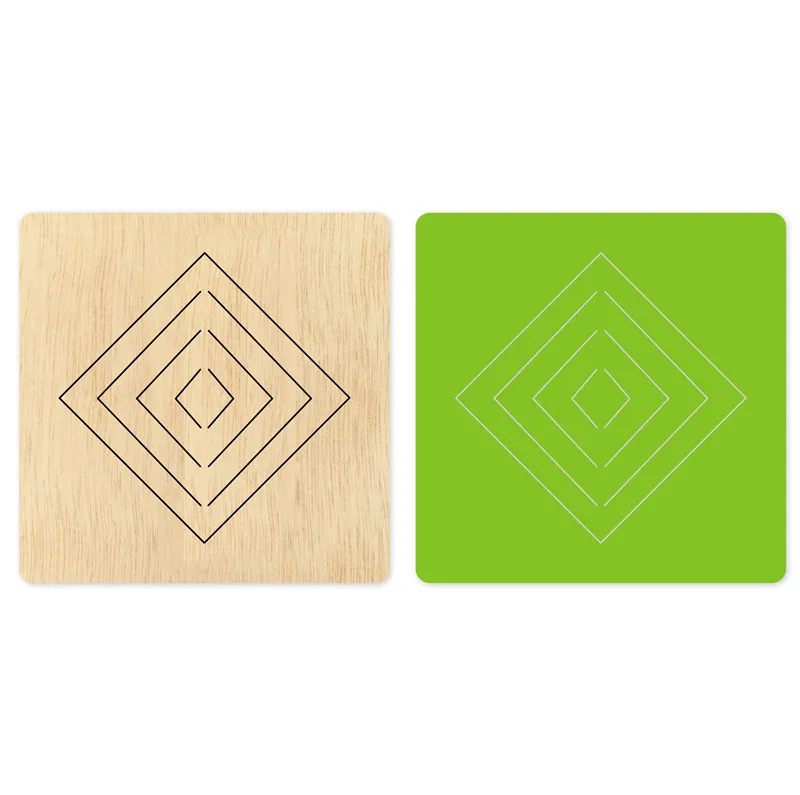

Square wreathe eardrop die cutting Wooden dies for Scrapbooking Leather Non-woven fabric Cutter