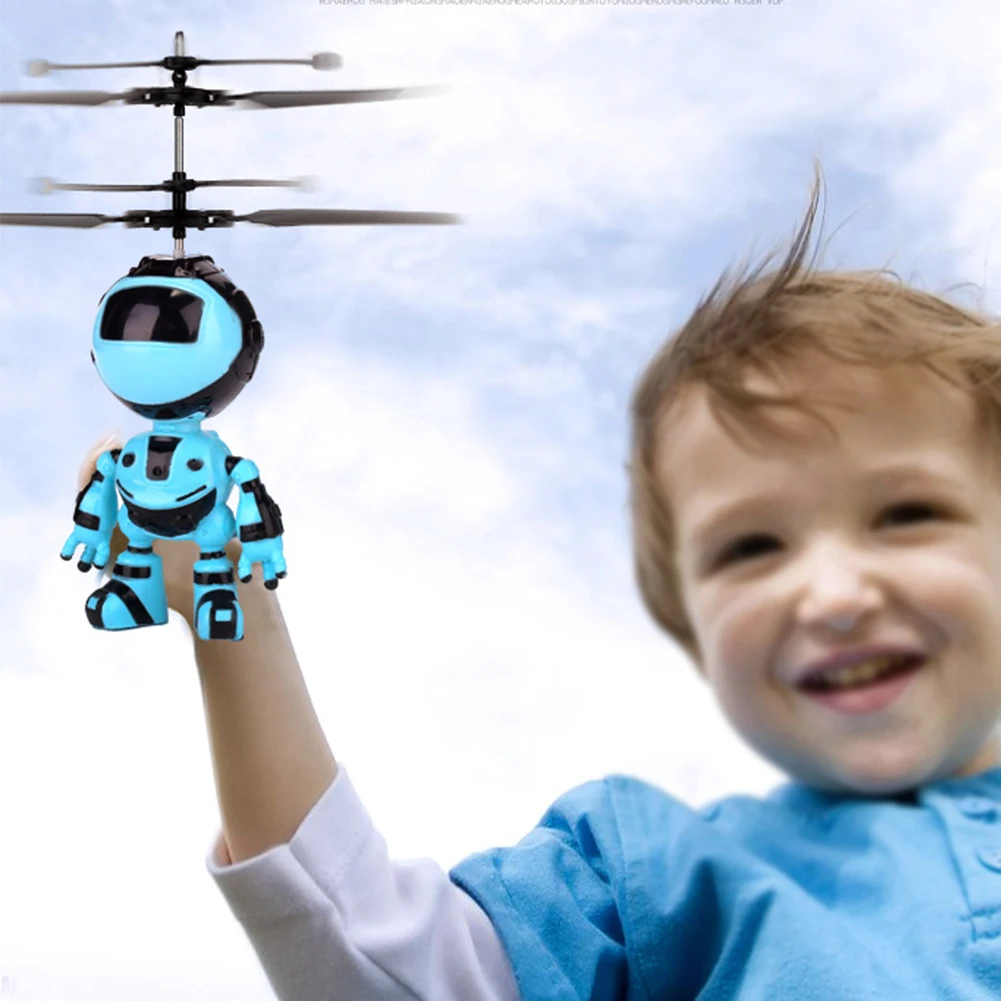 Квадрокоптер робот дизайн Радиоуправляемый вертолет, игрушки подарок мини ручной Дрон открытый Летающий детская игра инфракрасная