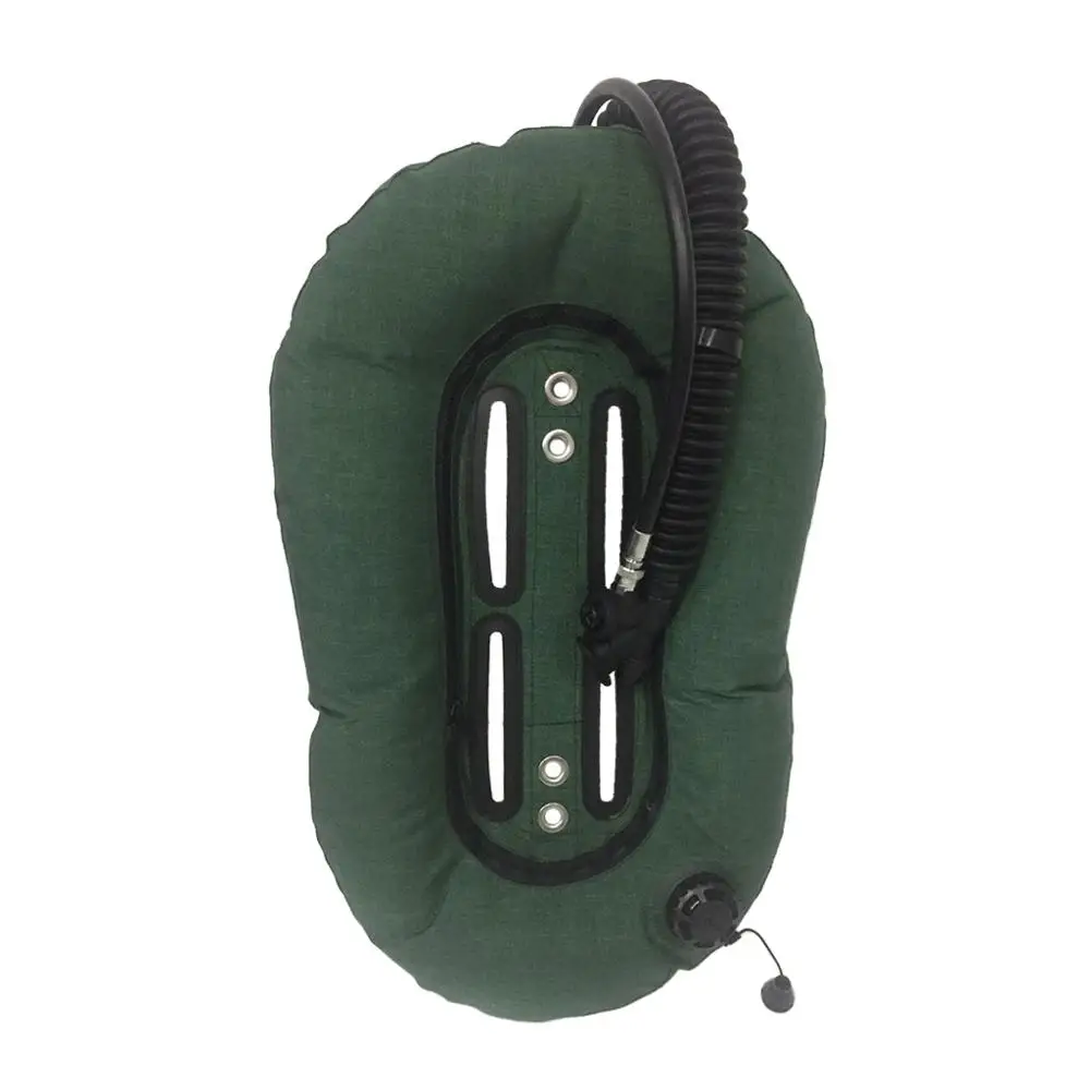 Scuba Diving Donut Wing 30lb/13.3kg with Single Tube Snorkeling BCD Tech Back Plate for Professional Divers Tech Equipment - Цвет: Green