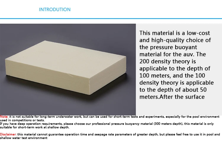Общие Давление ударопрочный жесткий пенополиуретан мелководье Давление плавучести Материал плавучести пены