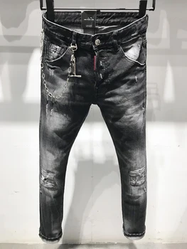 

NEW Men Jeans Ripped for Men Skinny DSQ D2 Jeans Pants Men Jeans Zipper Outwear Man Pants 1 order