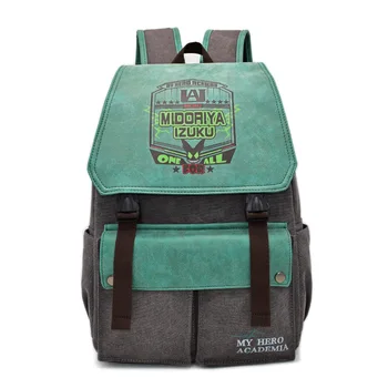 

Anime My Hero Academia Demon Slayer One Piece printing high-quality Canvas+PU School bag Decompression Backpack Casual Bags