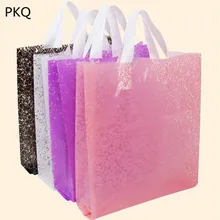 5 шт. 25*33 см цветочный Подарочный пластиковый пакет с ручкой, сумка для хранения одежды, прозрачная сумка для покупок, упаковка, сумки для свадебной вечеринки