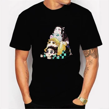 

Hip Hop Anime Demon Slayer T Shirt Harajuku Female Funny Cartoon Graphic Tee Tops Women Men Kimetsu No Yaiba T-shirt Streetwear