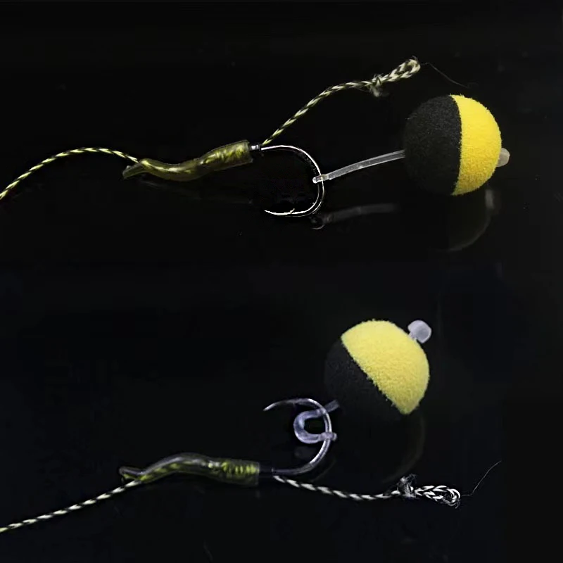 TIANNSII 10Cards/120tops Carp Fishing Hair Rig Bait Stop Pop Up Rig Stoppers Fishing Accessories