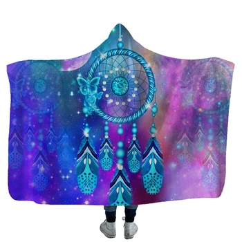 

Dream Catcher Wearable Hooded Blanket Winter Soft Warm Multi-functional Blankets Sofa Couch Bed Fleece Cover Blanket