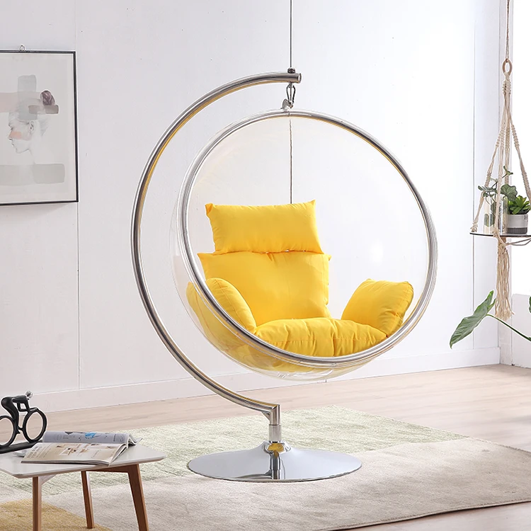 Hemisphere hanging chair basket swing chair transparent acrylic basket ball chair home living room g