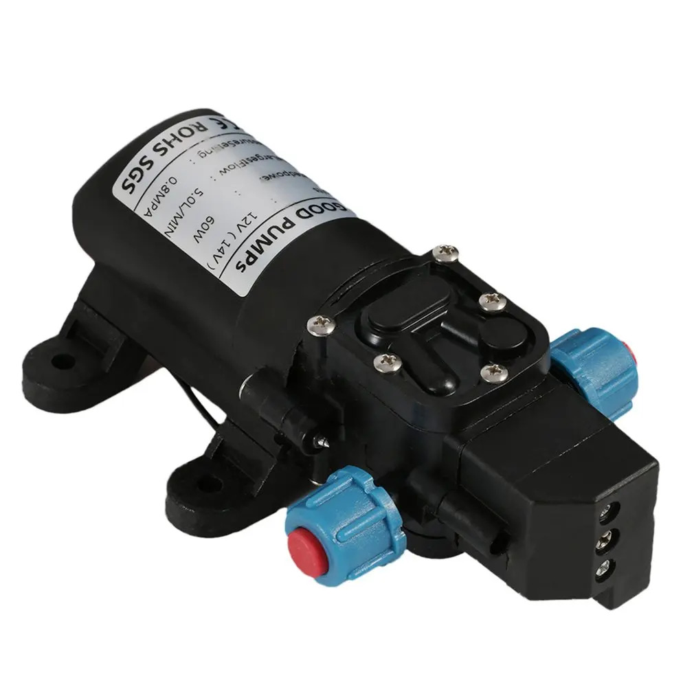 12V60W 130Psi 5L/мин, работающего на постоянном токе 12 В в 60 Вт автоматический Давление переключатель Тип с охлаждающим вентилятором Давление микро мембранный Водяной насос