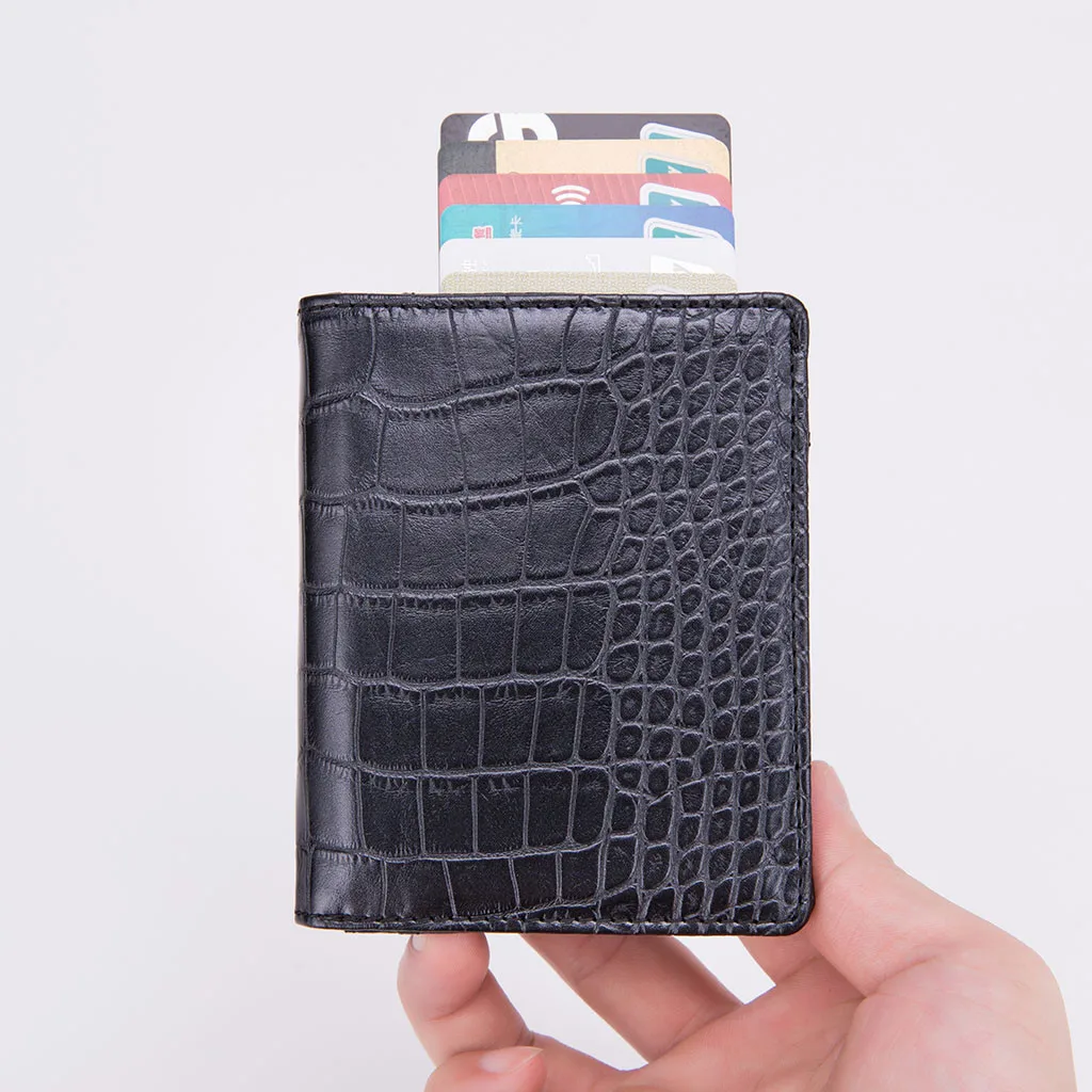 

Luxury Men's Wallet Leather Solid Slim Wallets Men Pu Leather Bifold Short Credit Card Holders Coin Purses Business Purse Male 8