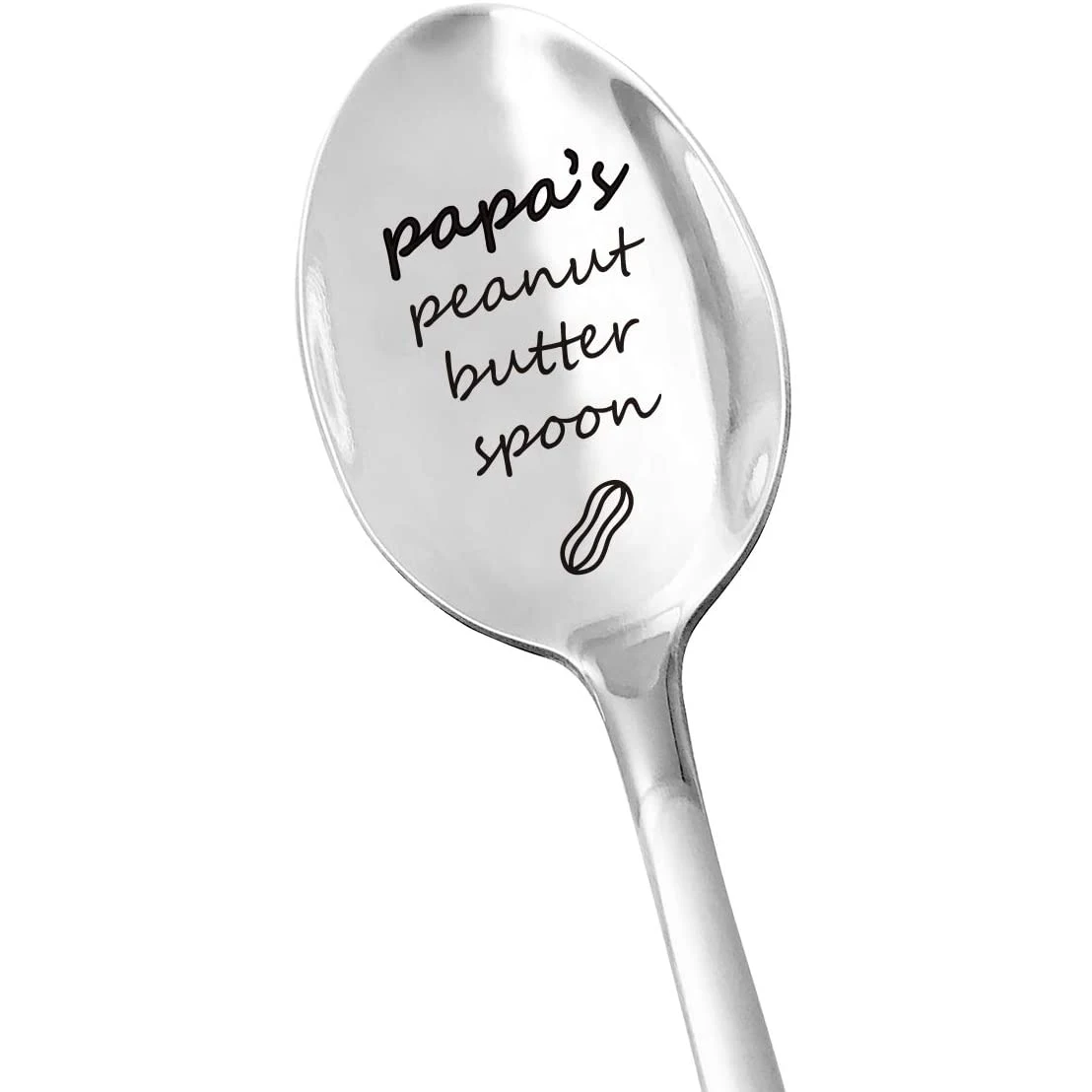 Best Dad Ever Spoon Dad Gift from Daughter Son Wife Funny Dad Spoon Engraved Stainless Steel Tea Coffee Spoon Perfect Fathers Day/Birthday/Christmas Gifts 
