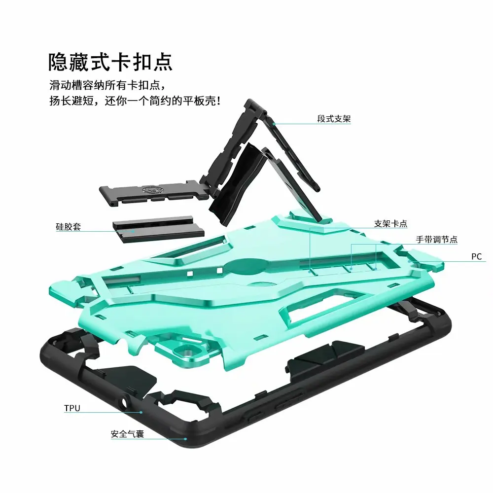 Модные Heavy duty Защита чехол для планшета для Samsung Galaxy Tab A T290 T295 8,0 дюймов Стенд Крышка ремешок Coque+ ручка
