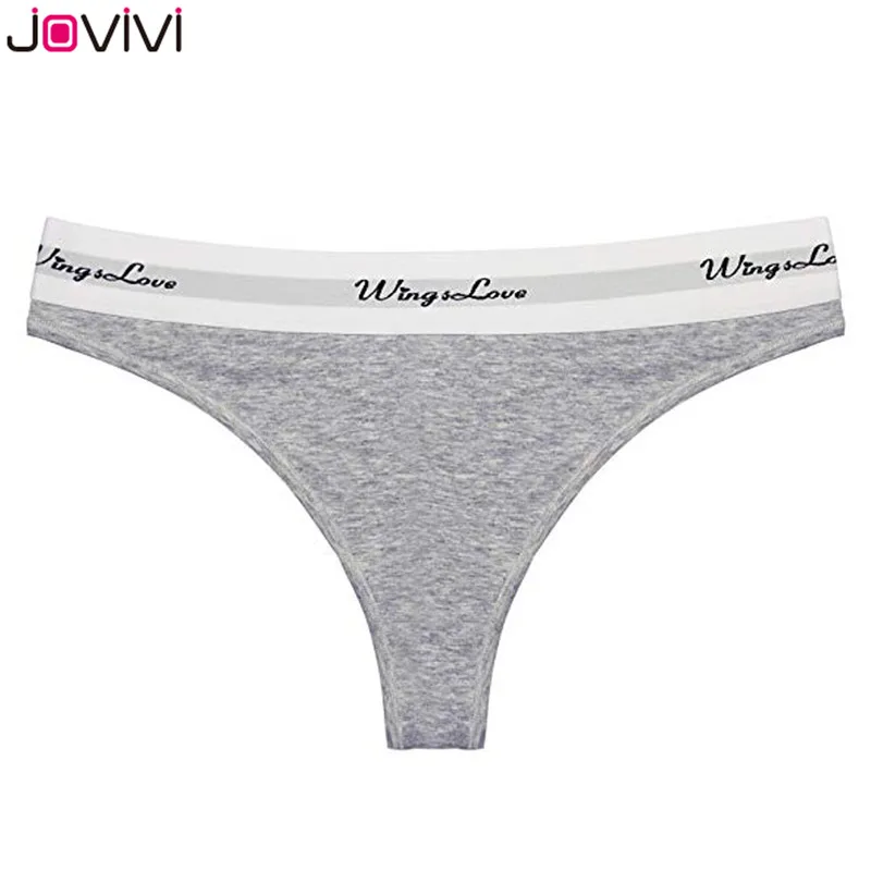 Jovivi 3 шт. в упаковке женские бесшовные хлопковые сексуальные трусики-Танга нижнее белье Wingslove S-L размер белый/серый/синий/розовый красный